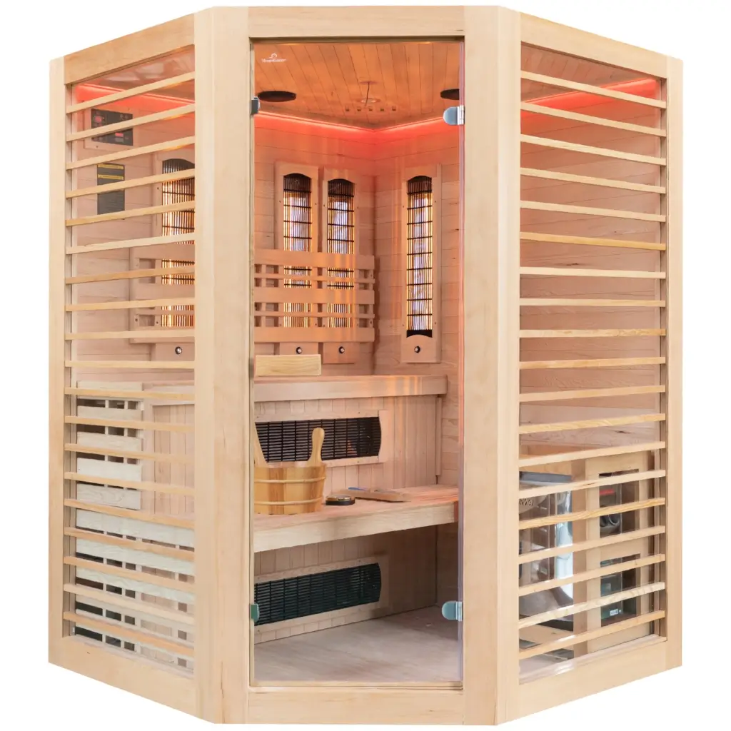 Sauna hybrydowa narożna