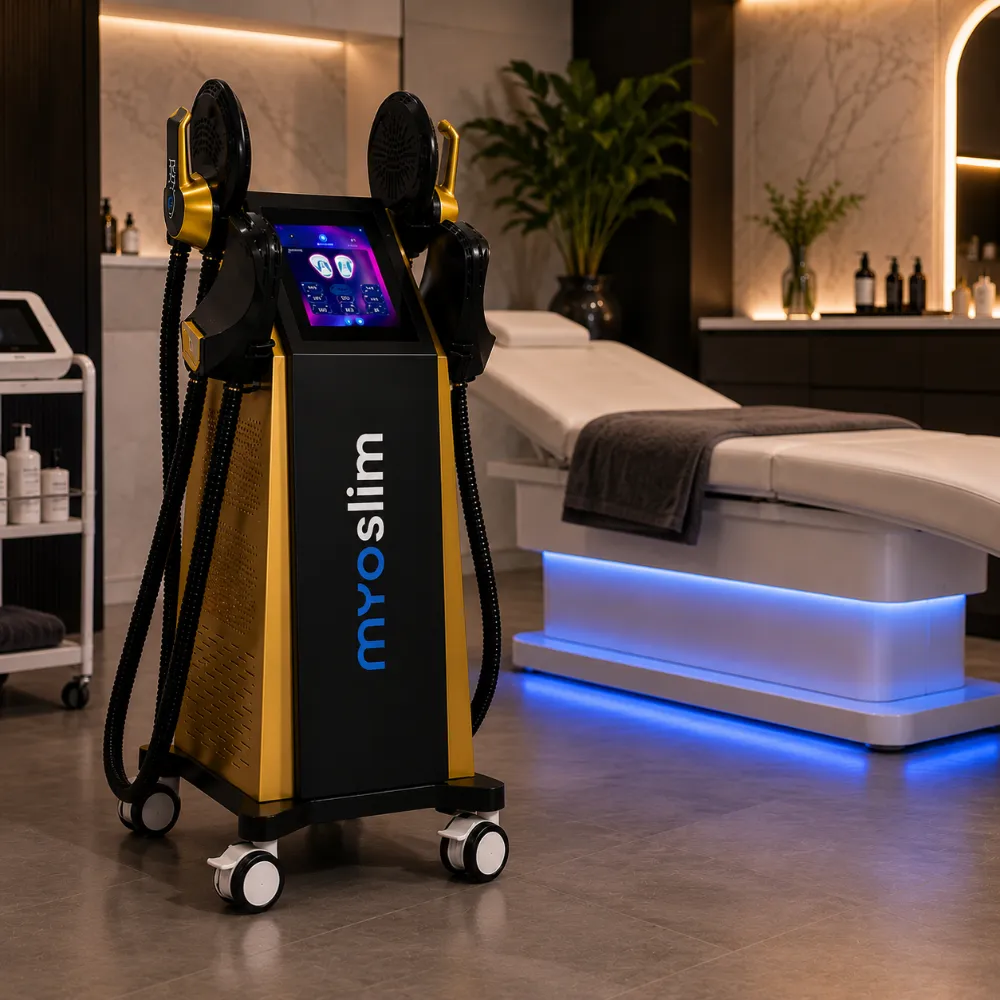 EMS MYOSLIM 6500W 15 Tesla – Profesjonalne Urządzenie Kosmetyczne EMS | 4 Głowice | Beauty & SPA 2 EMS MYOSLIM 6500W 15 Tesla – Profesjonalne Urządzenie Kosmetyczne EMS | 4 Głowice | Beauty & SPA - obrazek 2